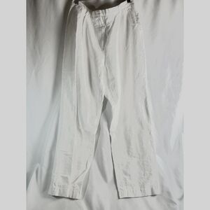 Liz Claiborne LizSport Kylie Linen Pants Belt Loops Size 16 Relaxed Fit